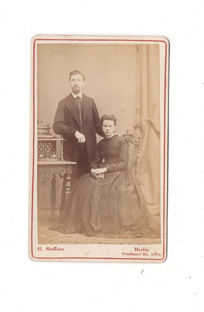 Fotografie Feines Paar - Berlin 1860er / CDV L1-37