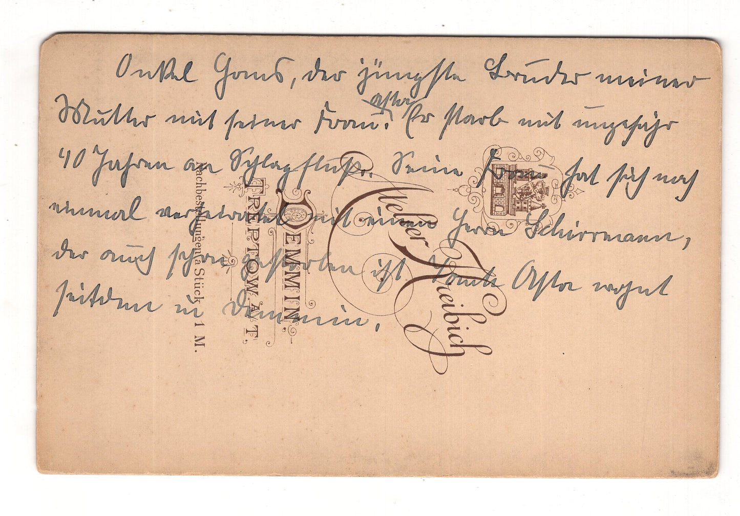 Fotografie Feines Paar / benannt - Demmin / Berlin-Treptow 1890er