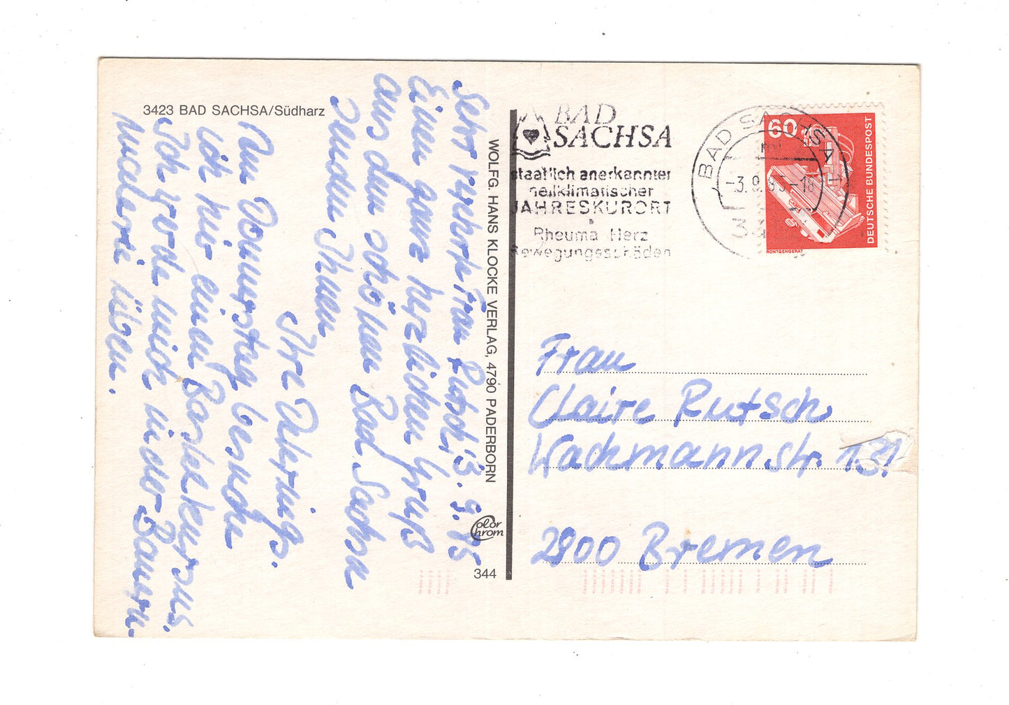 Ansichtskarte Bad Sachsa / Südharz