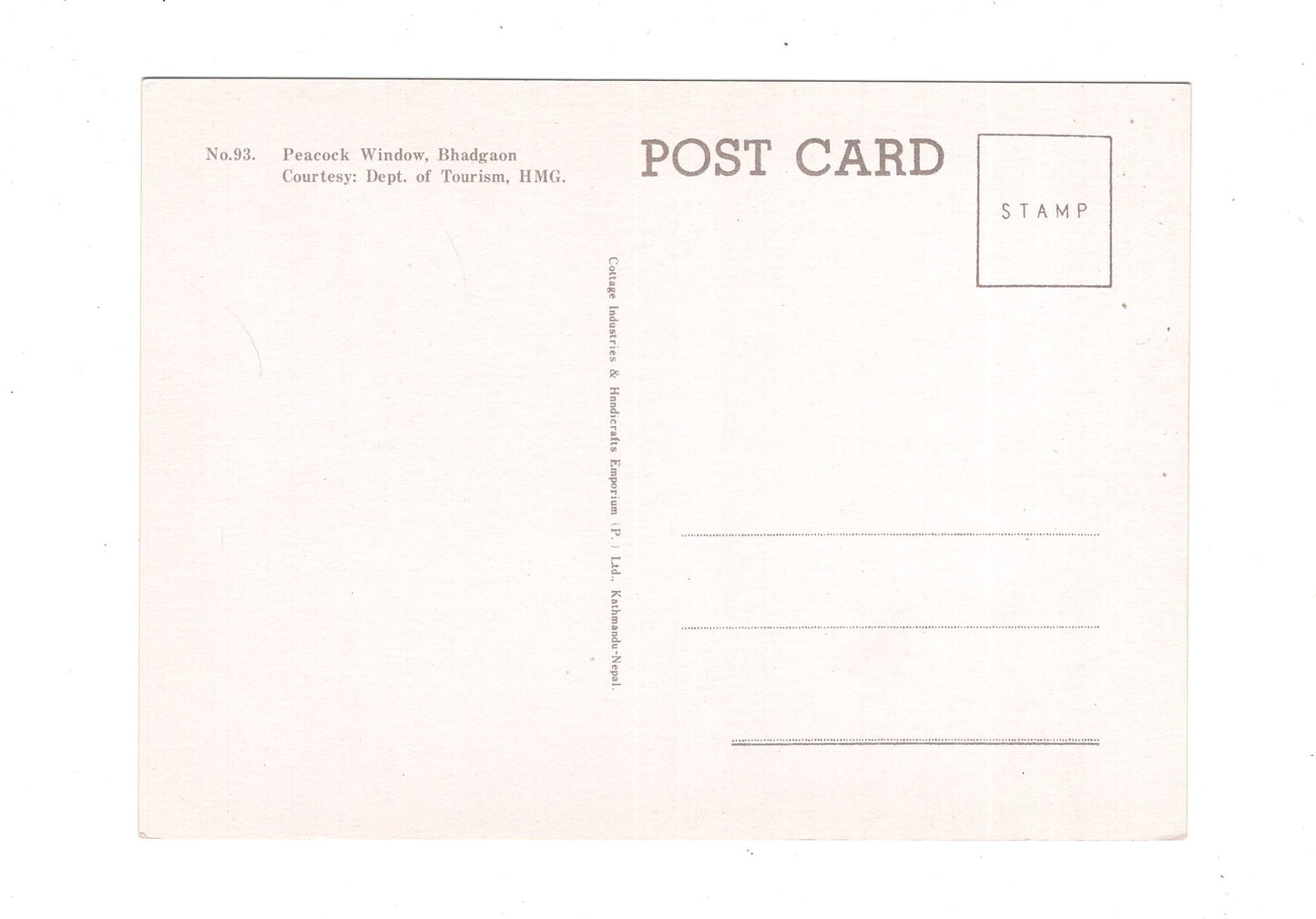Ansichtskarte Peacock Window / Bhadgaon / Nepal