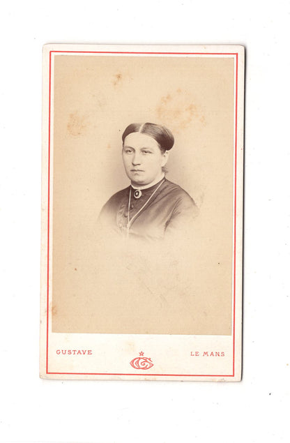 Fotografie Damenportrait - Le Mans um 1870 / CDV C1-16