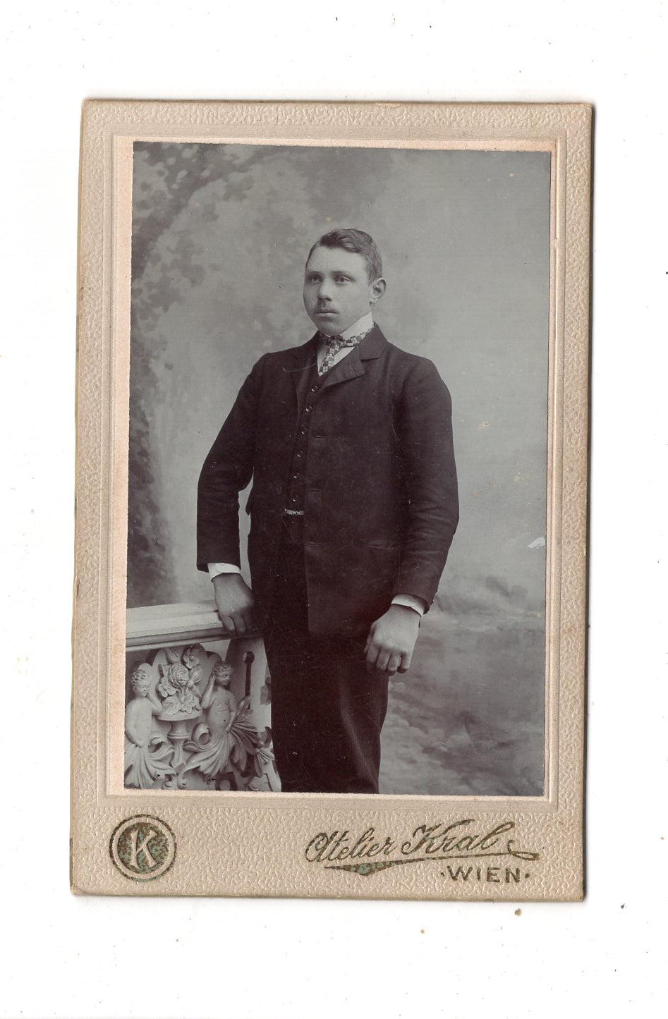 Fotografie Feiner Herr mit Widmung - Wien 1900er