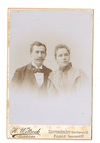 Fotografie Feines Paar - Hamburg 1890er / CAB X-26