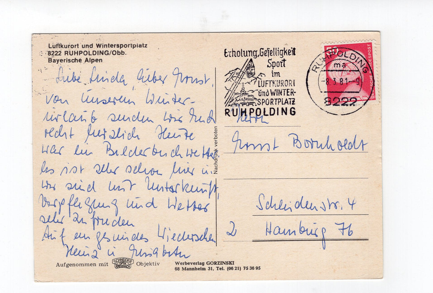 Ansichtskarte Ruhpolding / Oberbayern