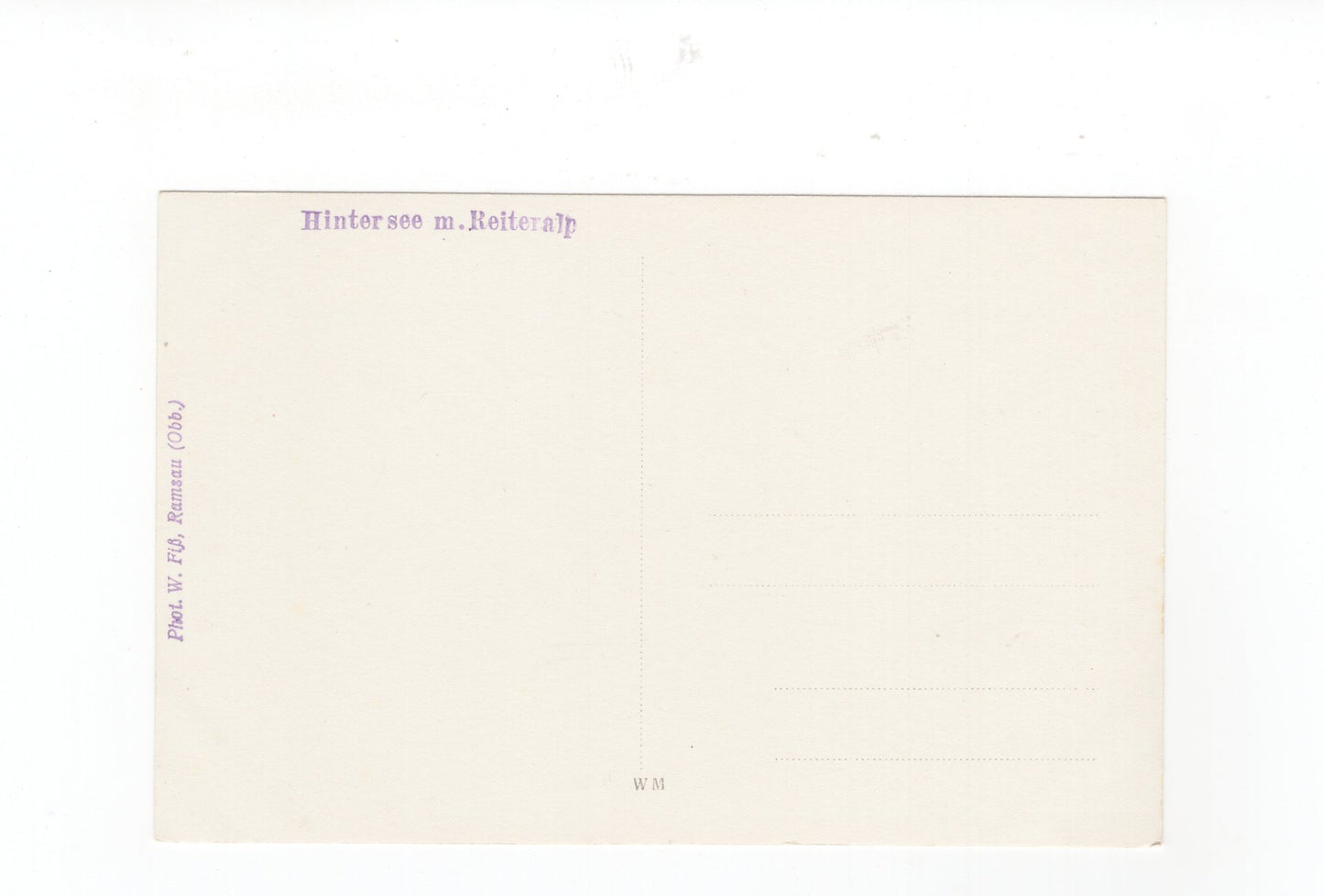 Ansichtskarte Hintersee mit Reiteralp