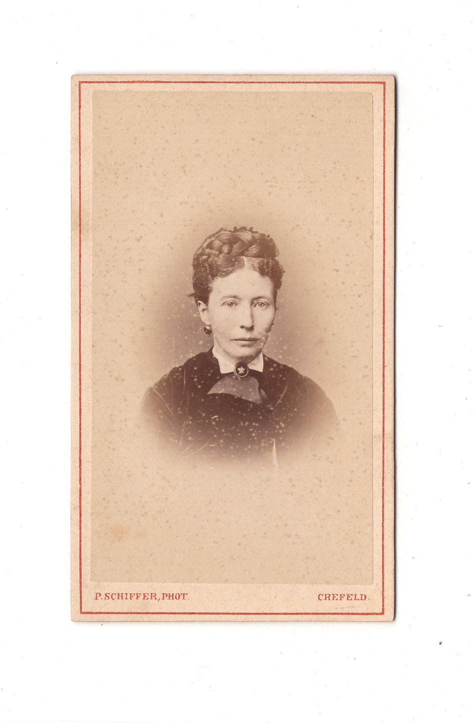 Fotografie Damenportrait - Krefeld 1870er / CDV C1-16