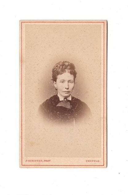 Fotografie Damenportrait - Krefeld 1870er / CDV C1-16
