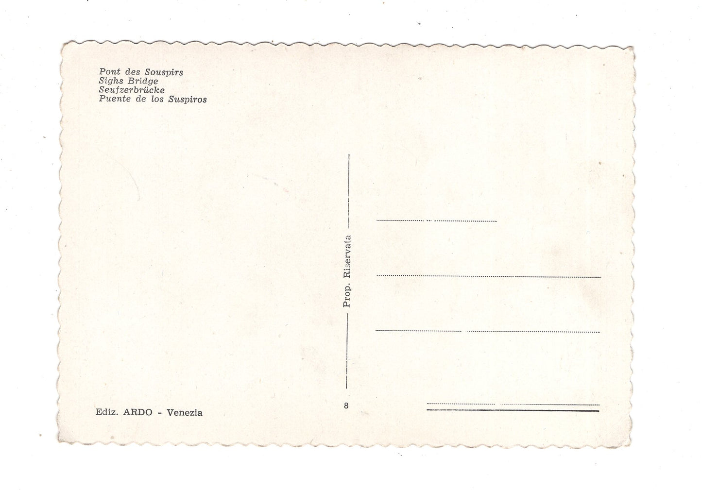 Ansichtskarte Venezia Venedig / Ponte dei Sospiri / Italien / N1-59