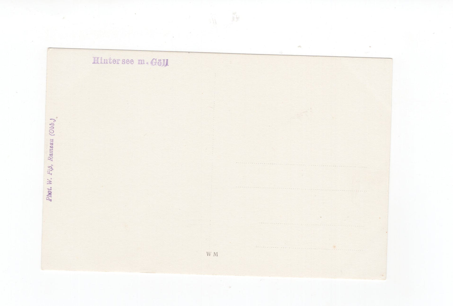 Ansichtskarte Hintersee mit Göll