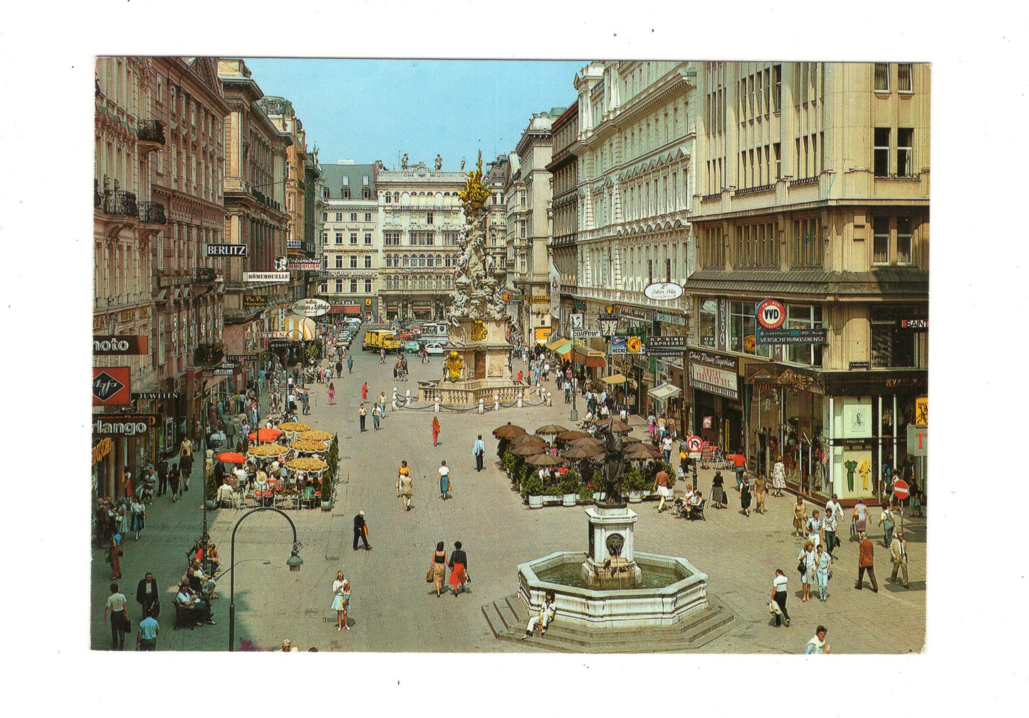 Ansichtskarte Wien / Graben mit Pestsäule / Österreich