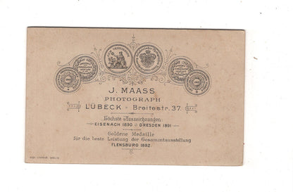 Fotografie Feines Paar - Lübeck 1890er / CDV L1-37