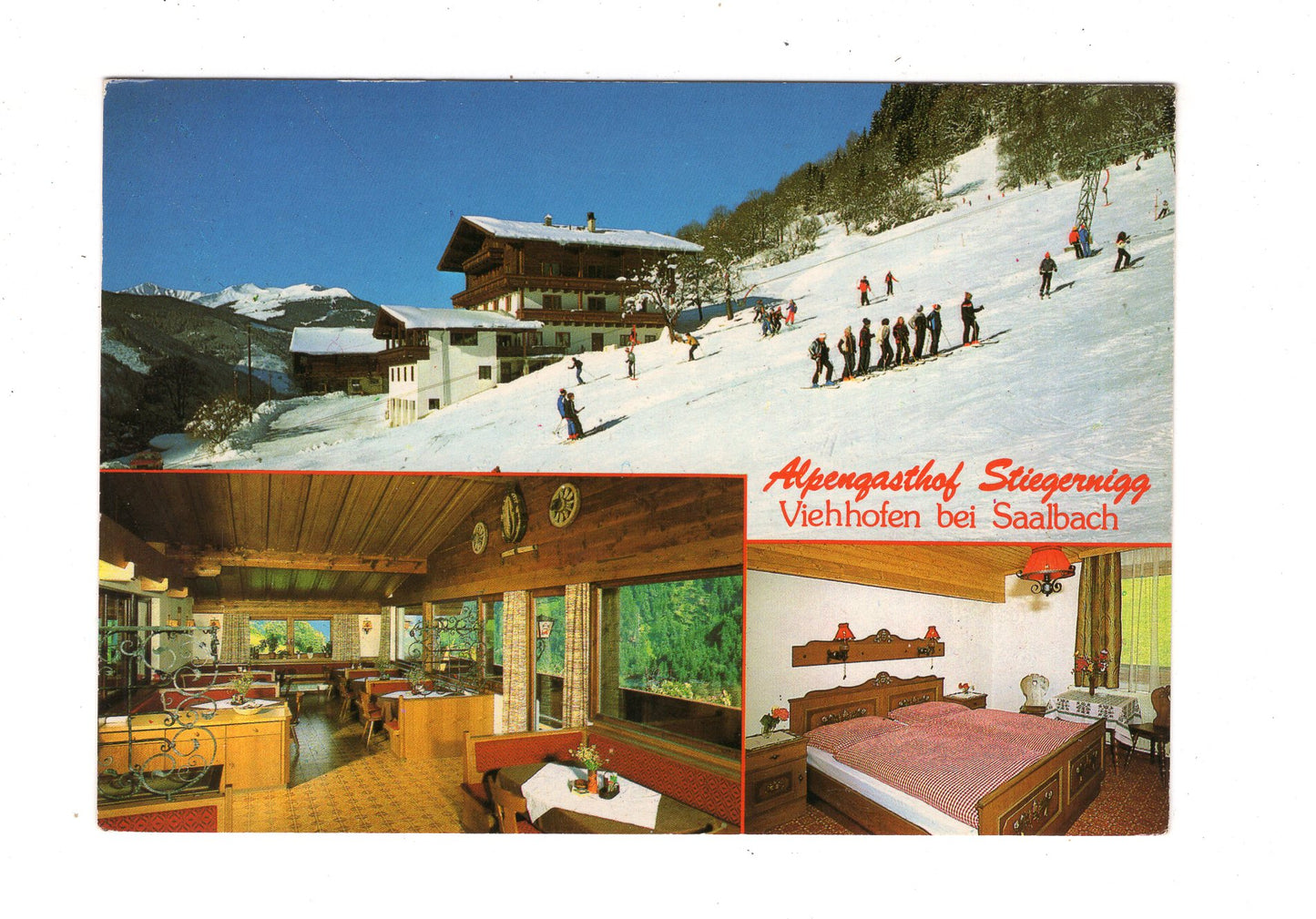 Ansichtskarte Alpengasthof Stiegernigg / Viehhofen bei Saalbach / Österreich