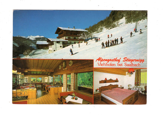 Ansichtskarte Alpengasthof Stiegernigg / Viehhofen bei Saalbach / Österreich