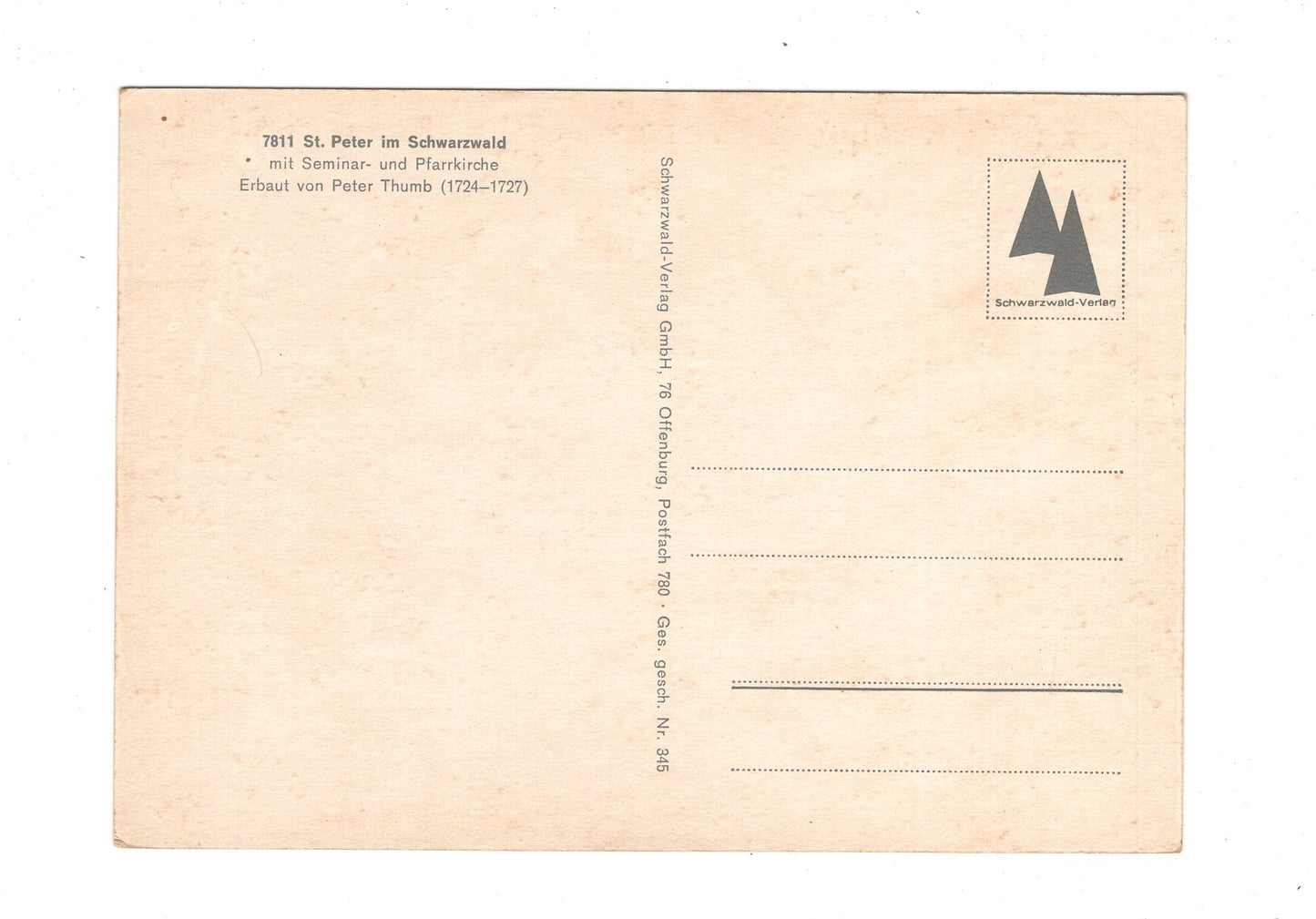 Ansichtskarte St. Peter im Schwarzwald mit Seminar- und Pfarrkirche / G1-69