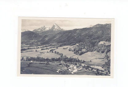 Ansichtskarte Blick von der Kasteiner Wand auf Bischofswiesen mit Watzmann