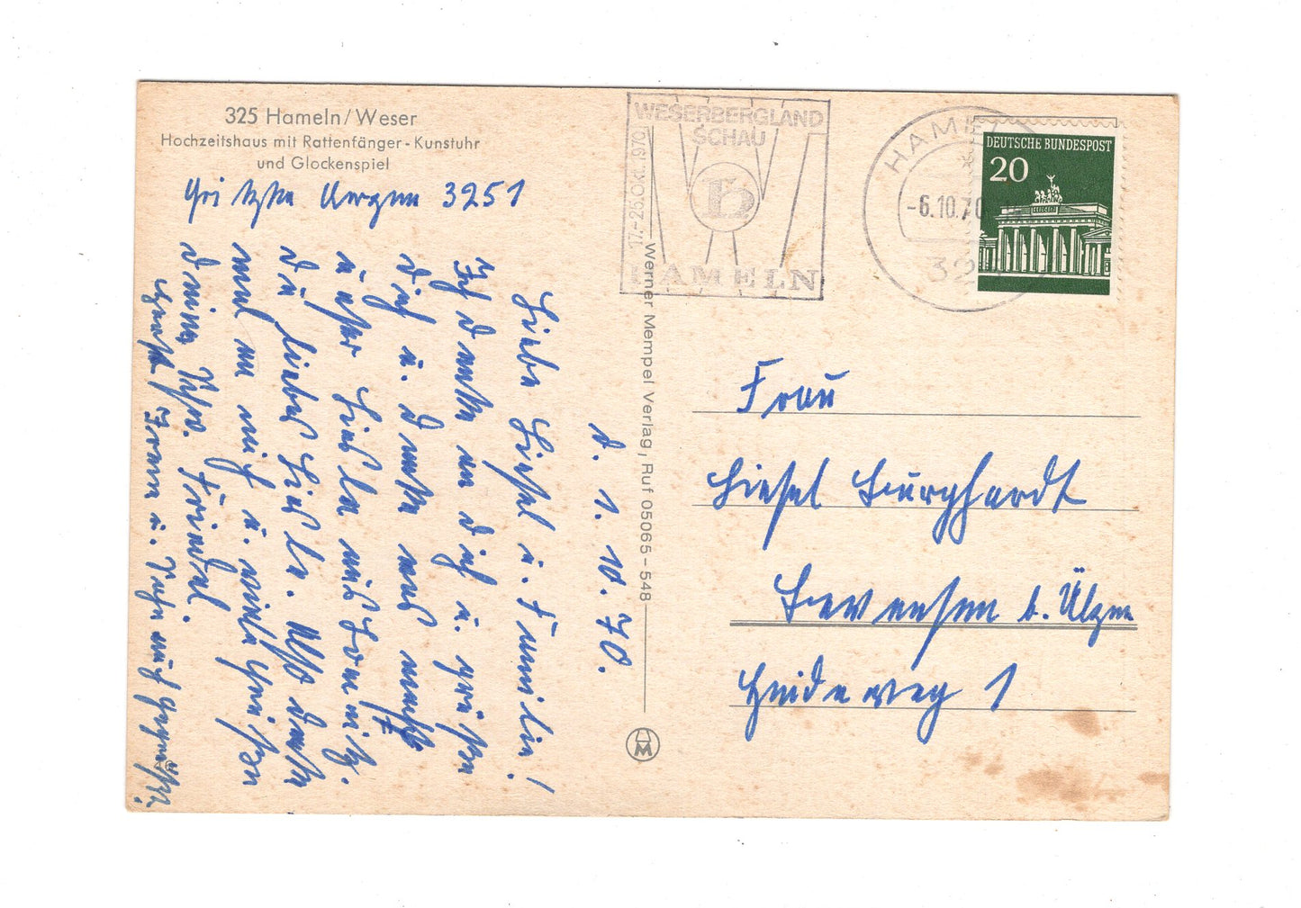 Ansichtskarte Hameln an der Weser / Hochzeitshaus / I1-64