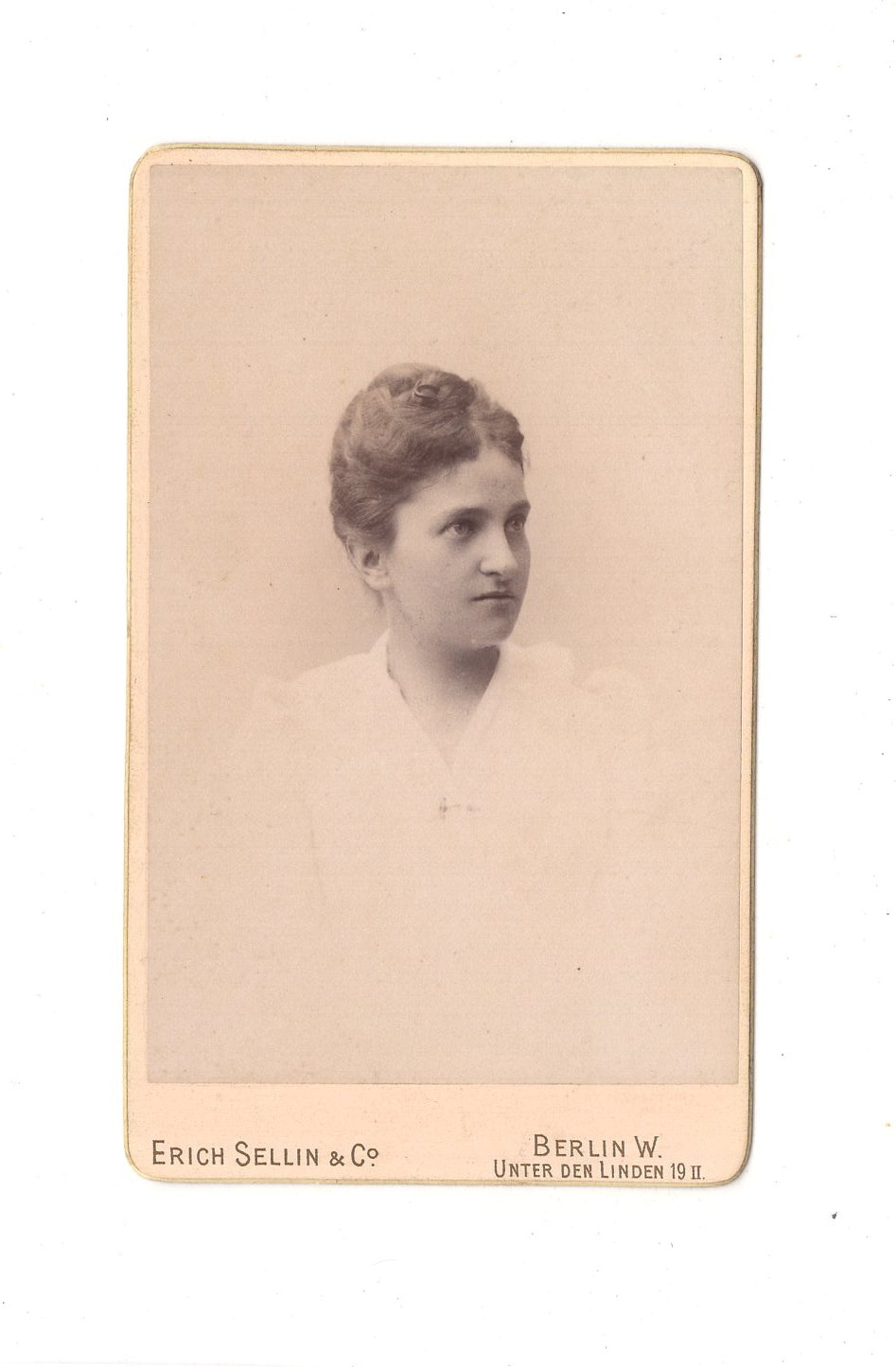 Fotografie Damenportrait - Berlin 1890er / CDV C1-16