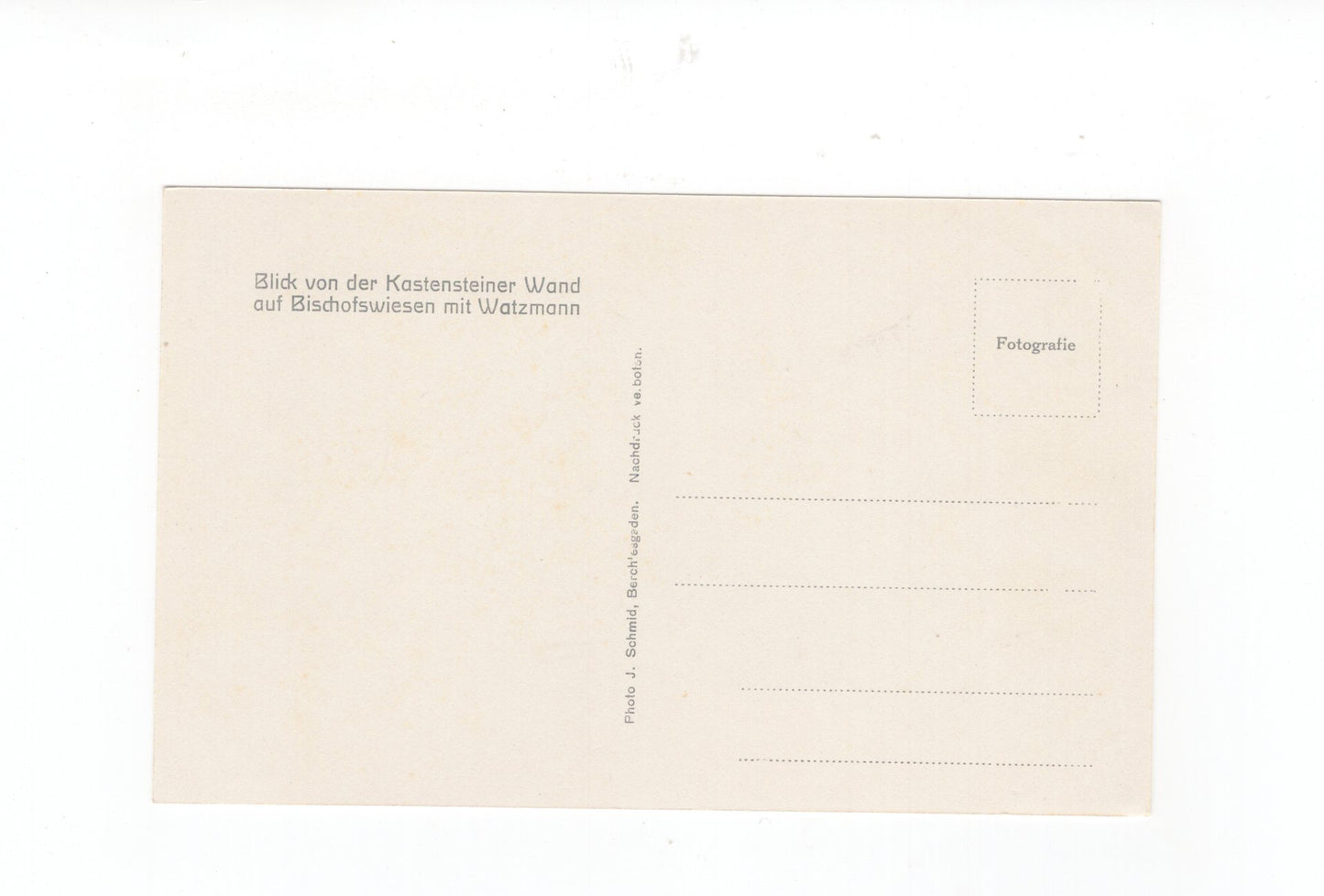 Ansichtskarte Blick von der Kasteiner Wand auf Bischofswiesen mit Watzmann