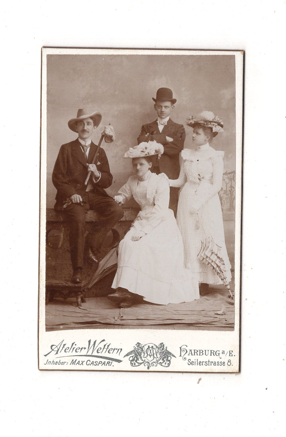 Fotografie Feine Paare - Hamburg-Harburg um 1900 / CDV L1-37