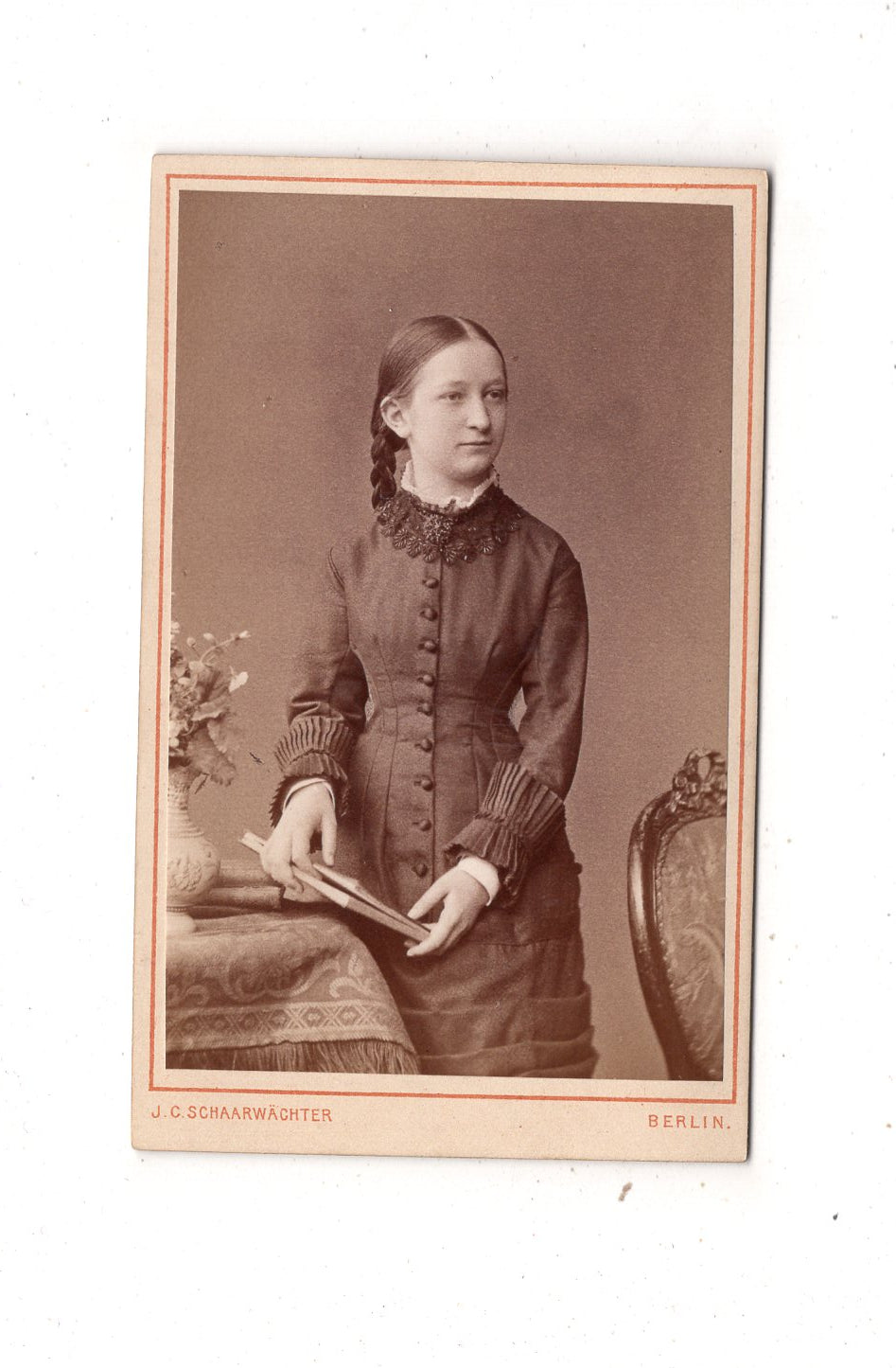 Fotografie Feines junges Mädchen - Berlin um 1880 / CDV N1-02