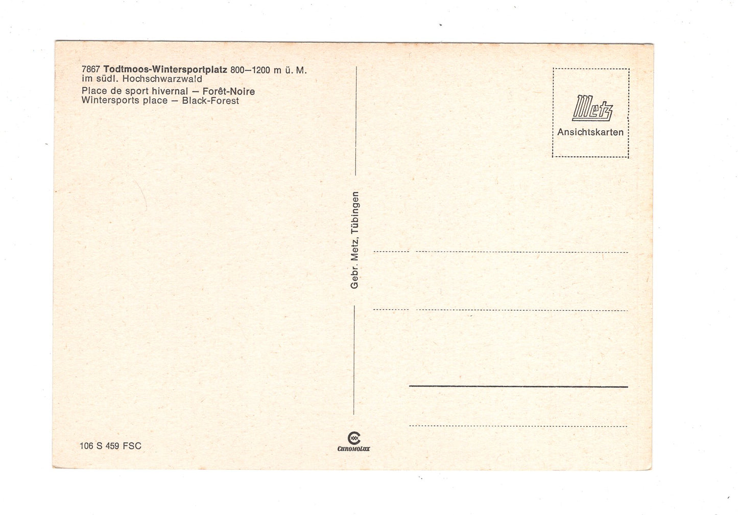 Ansichtskarte Todtmoos im südlichen Hochschwarzwald / G1-69