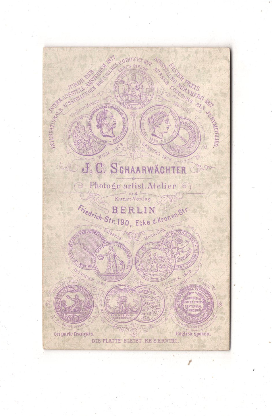 Fotografie Feines junges Mädchen - Berlin um 1880 / CDV N1-02