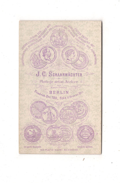 Fotografie Feines junges Mädchen - Berlin um 1880 / CDV N1-02
