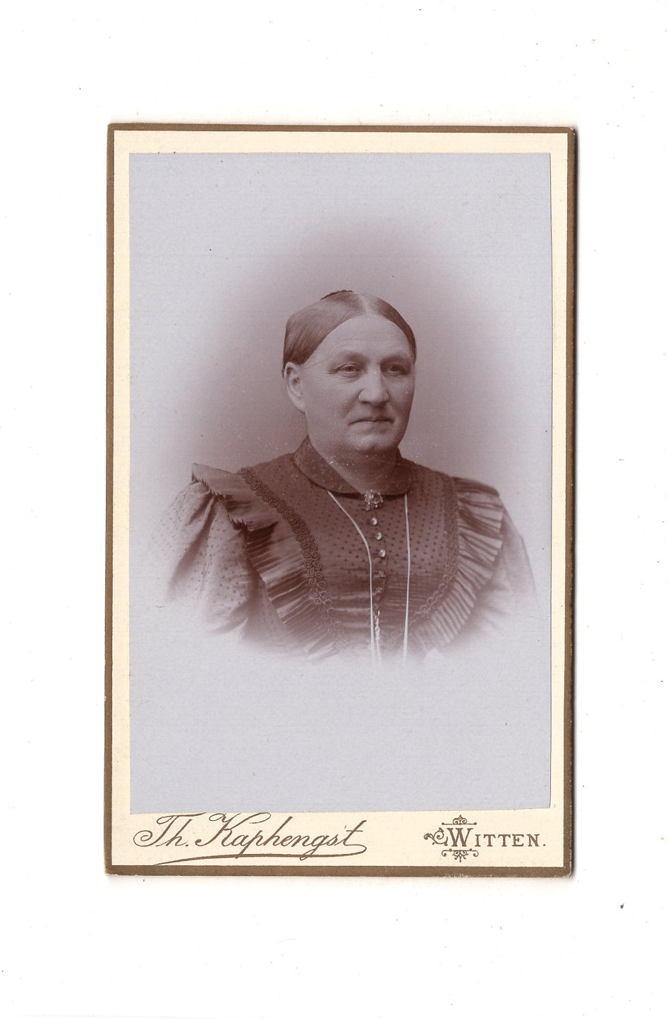 Fotografie Damenportrait - Witten an der Ruhr 1890er / CDV C1-16