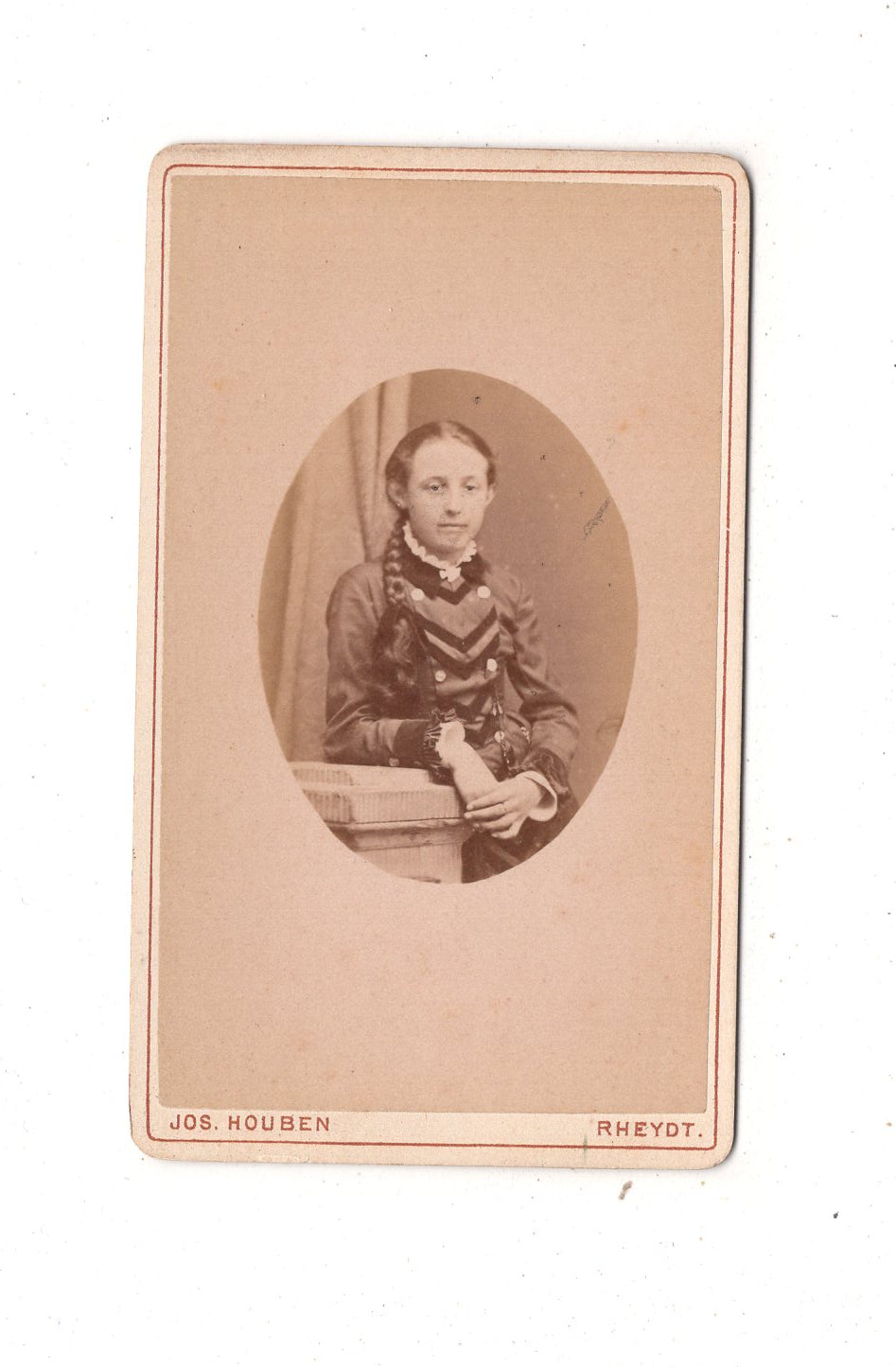 Fotografie Feines junges Mädchen - Rheydt um 1880 / CDV N1-02