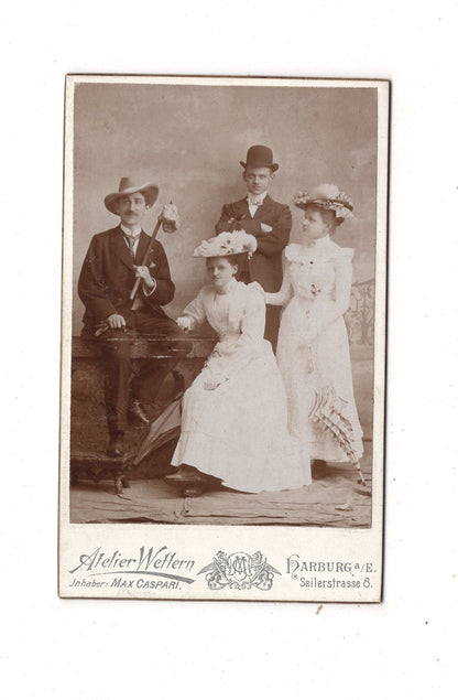 Fotografie Feine Paare - Hamburg-Harburg um 1900 / CDV L1-37