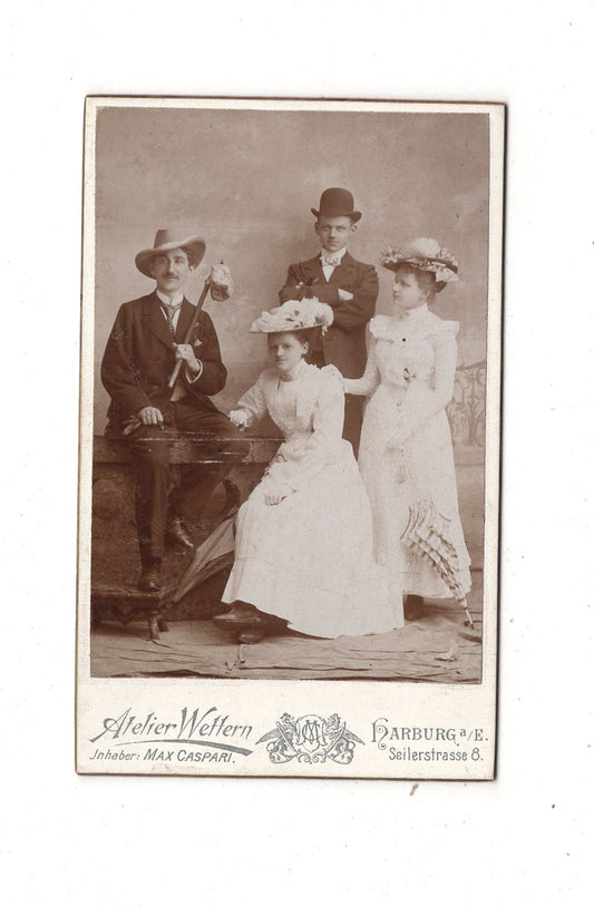 Fotografie Feine Paare - Hamburg-Harburg um 1900 / CDV L1-37