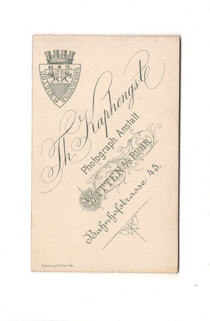 Fotografie Damenportrait - Witten an der Ruhr 1890er / CDV C1-16