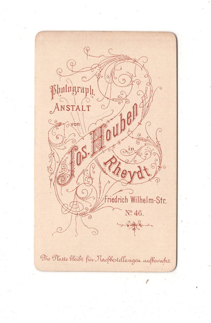Fotografie Feines junges Mädchen - Rheydt um 1880 / CDV N1-02