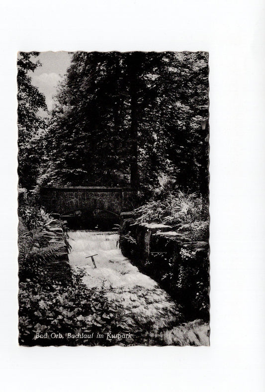 Ansichtskarte Bad Orb / Bachlauf im Kurpark