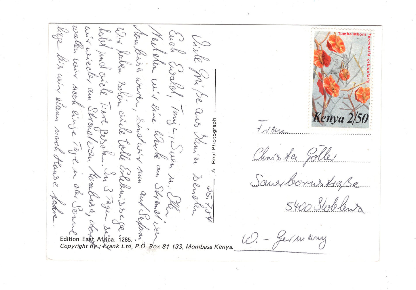 Ansichtskarte Mombasa / Kenia