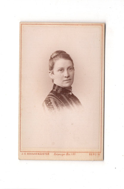 Fotografie Damenportrait - Berlin 1880er / CDV C1-16