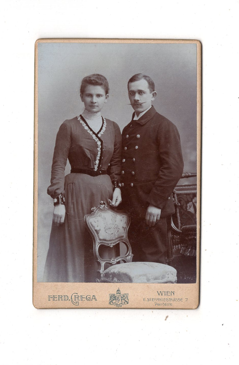 Fotografie Feines Paar - Wien 1900er / CDV L1-37