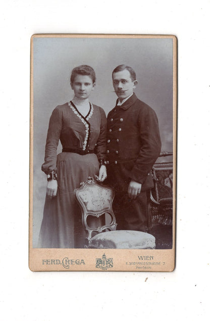 Fotografie Feines Paar - Wien 1900er / CDV L1-37