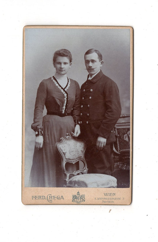 Fotografie Feines Paar - Wien 1900er / CDV L1-37