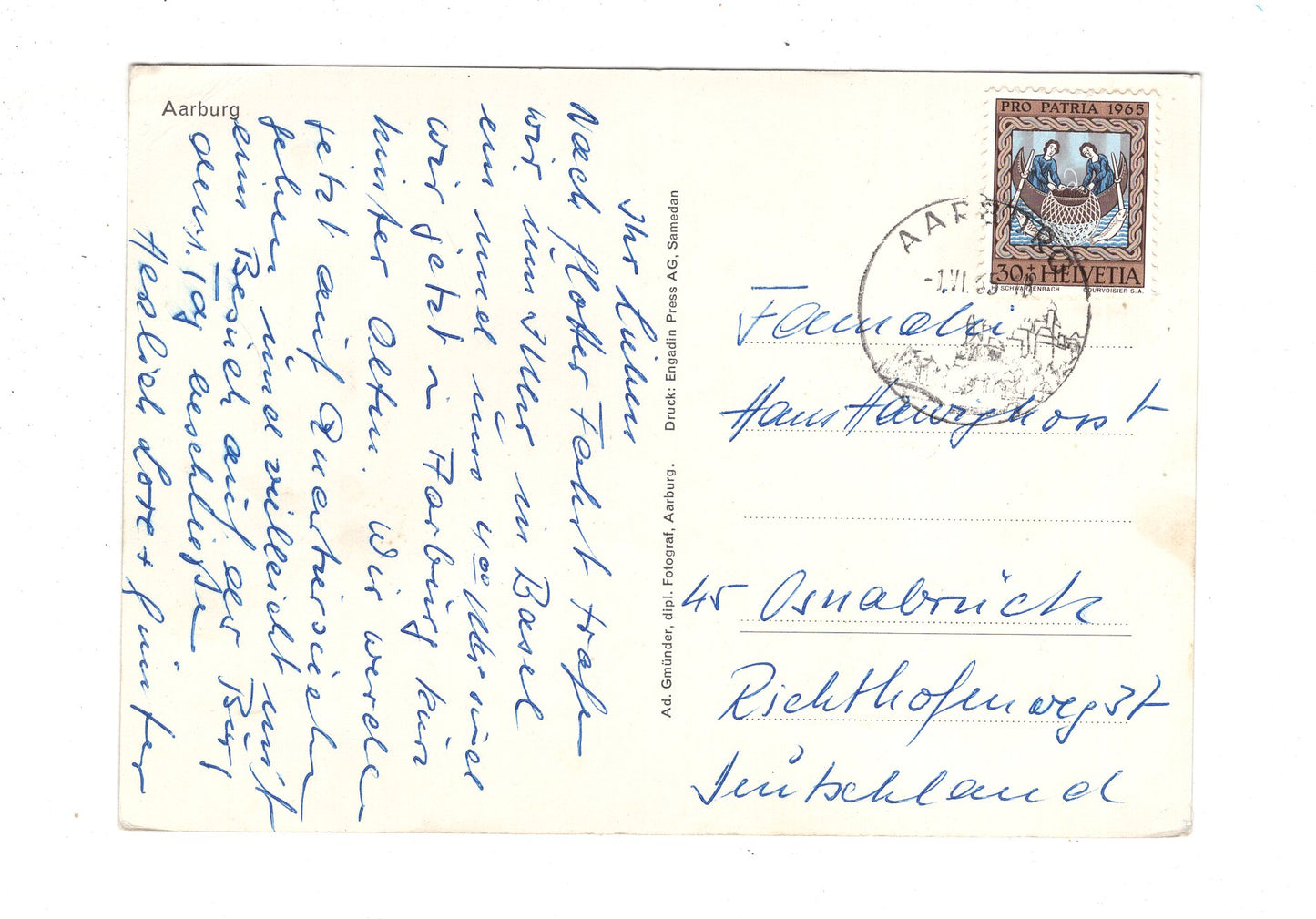 Ansichtskarte Aarburg / Schweiz