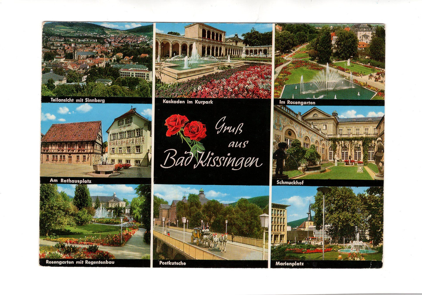 Ansichtskarte Bad Kissingen / Kaskaden im Kurpark +++