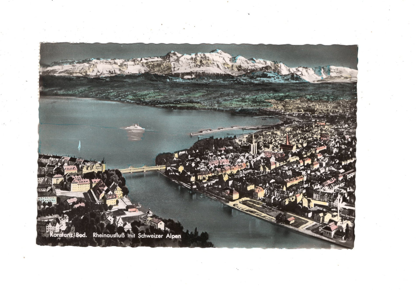 Ansichtskarte Konstanz am Bodensee / Rheinausfluss +++ / K1-53
