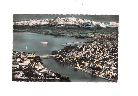 Ansichtskarte Konstanz am Bodensee / Rheinausfluss +++ / K1-53