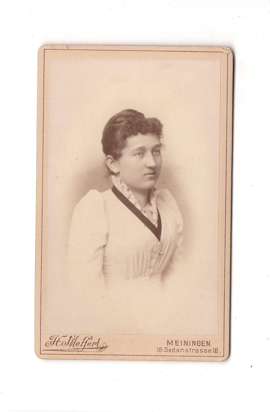 Fotografie Damenportrait / benannt - Meiningen 1870er / CDV C1-16