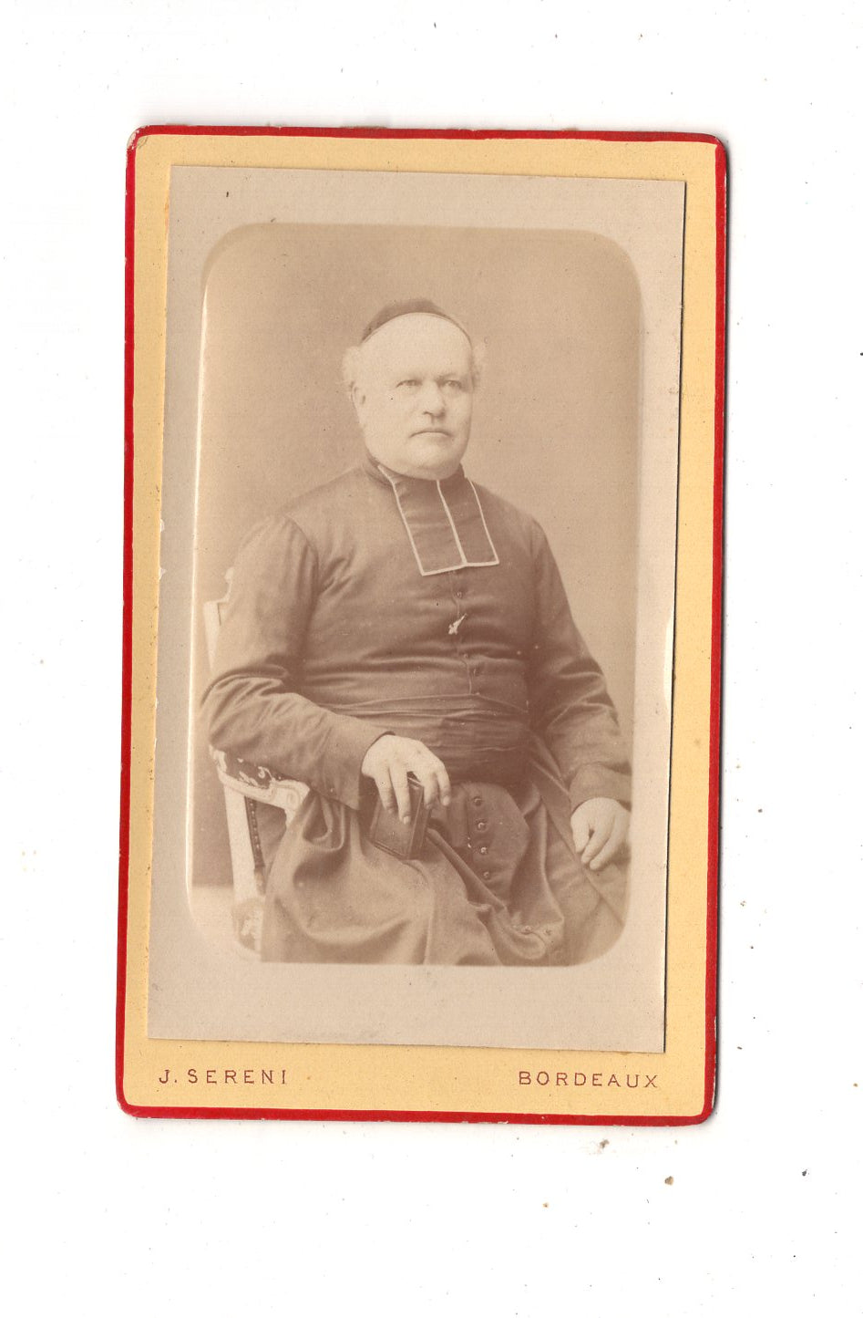 Fotografie Feiner Herr / Geistlicher - Bordeaux 1880er