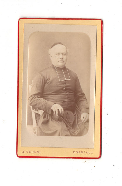 Fotografie Feiner Herr / Geistlicher - Bordeaux 1880er
