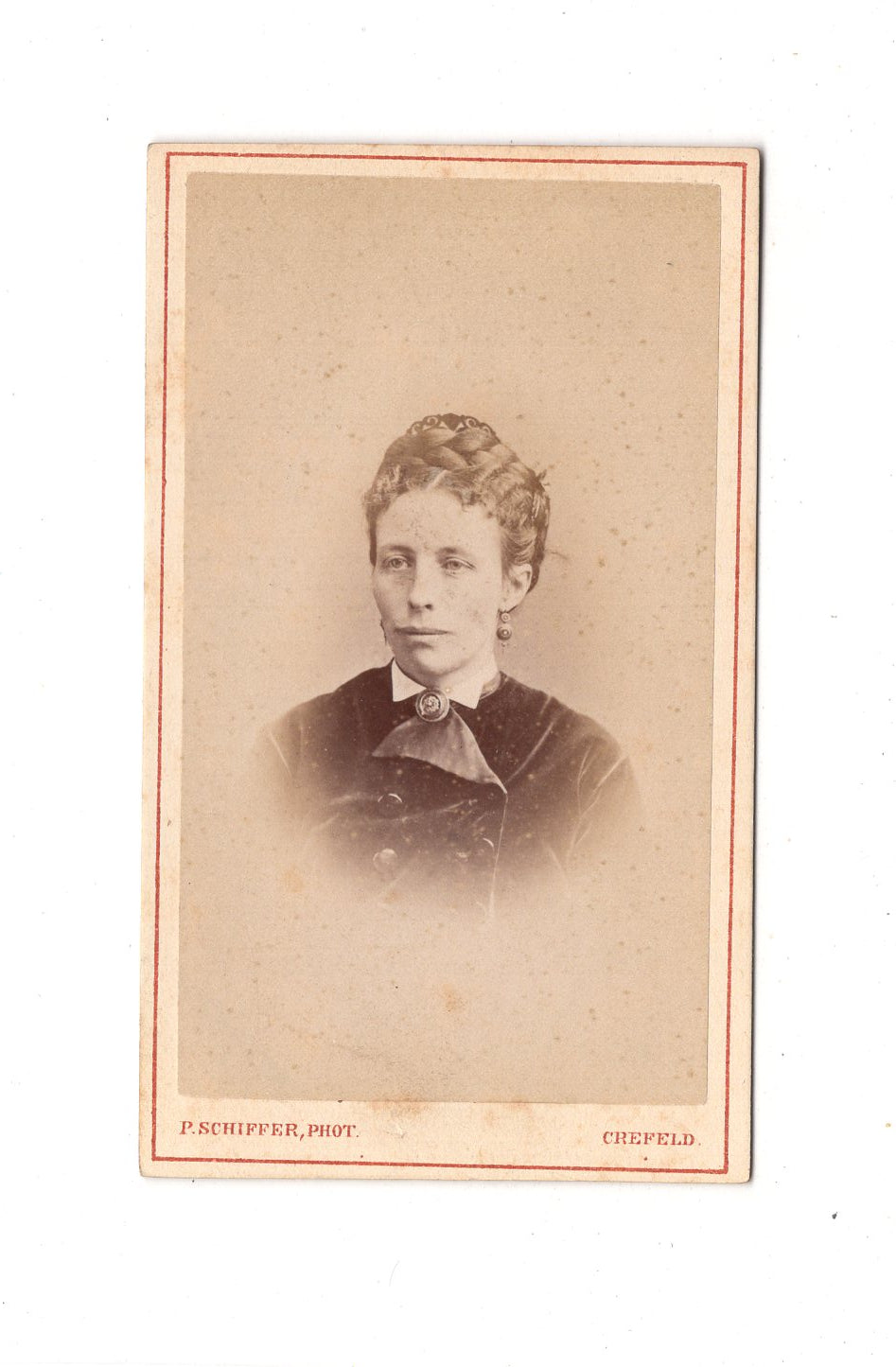 Fotografie Damenportrait - Krefeld 1870er / CDV C1-16