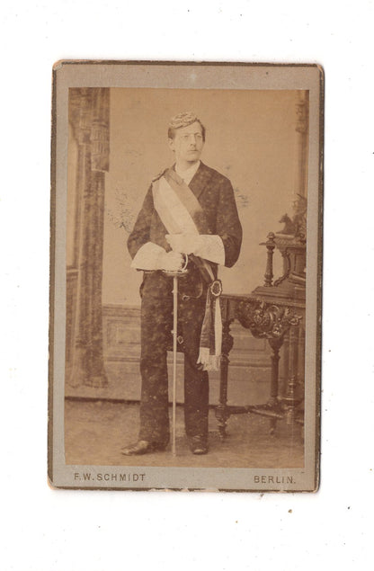 Fotografie Studentika Burschenschaft mit Widmung - Berlin 1887