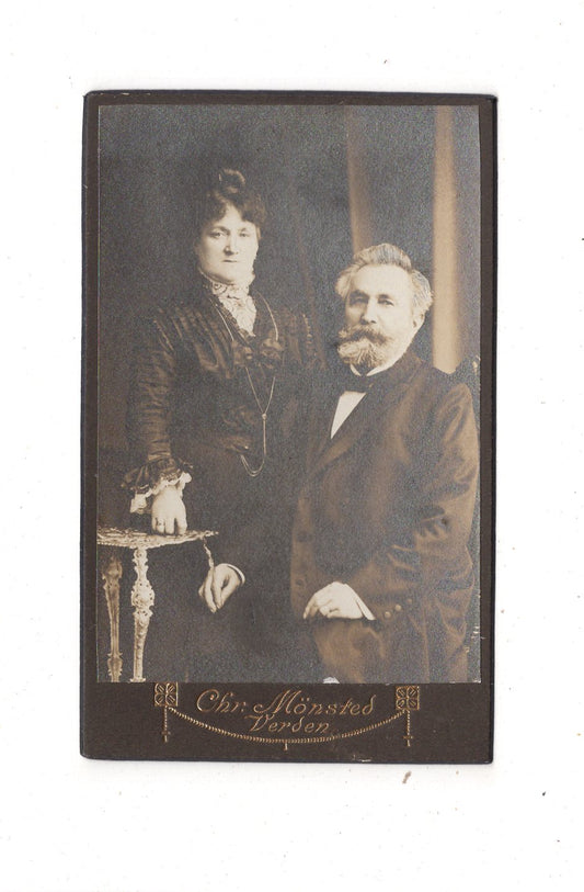 Fotografie Feines Paar - Verden an der Aller 1910er / CDV L1-37