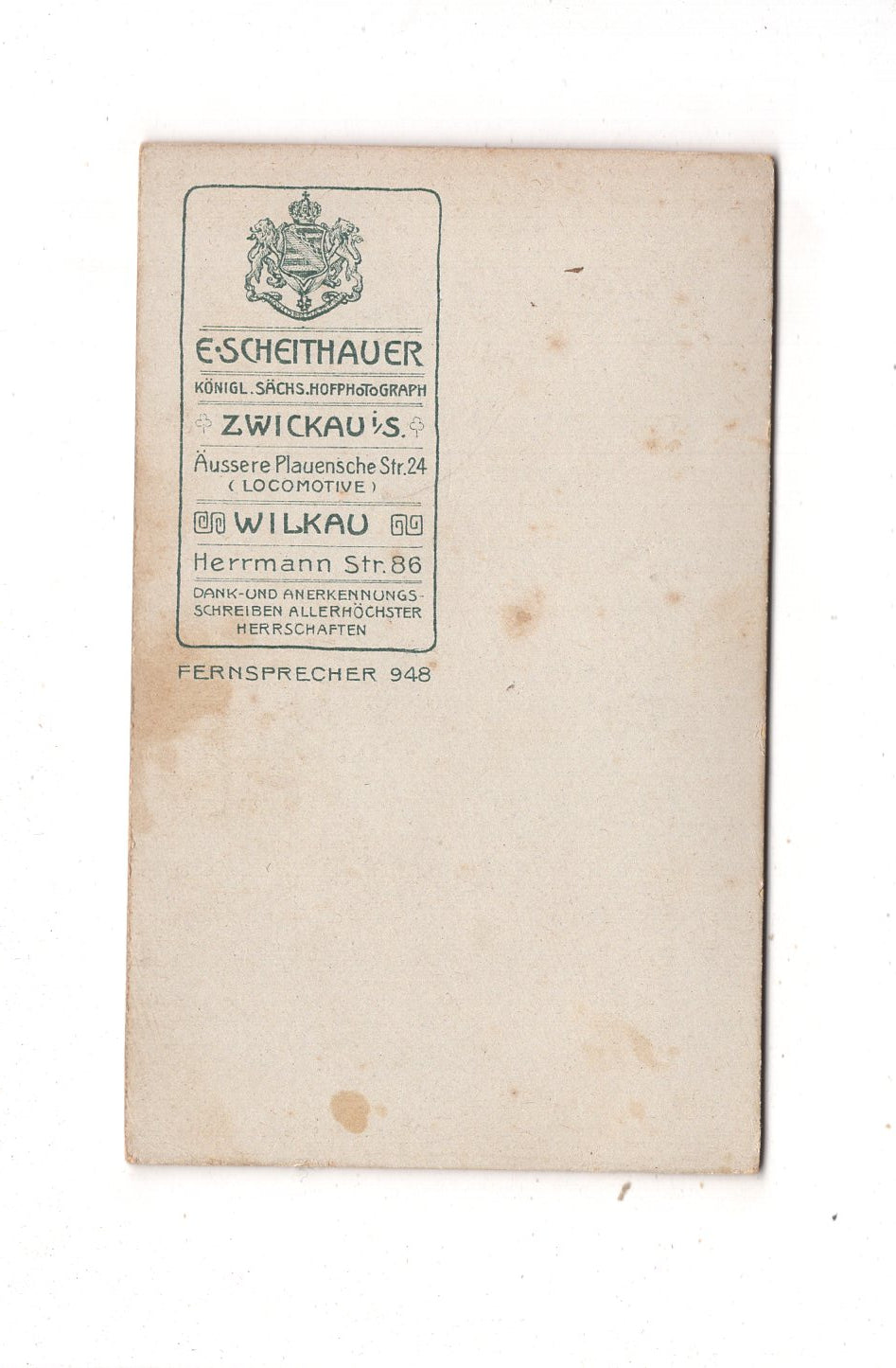 Fotografie Feines junges Mädchen - Zwickau / Wilkau 1890er / CDV E1-31